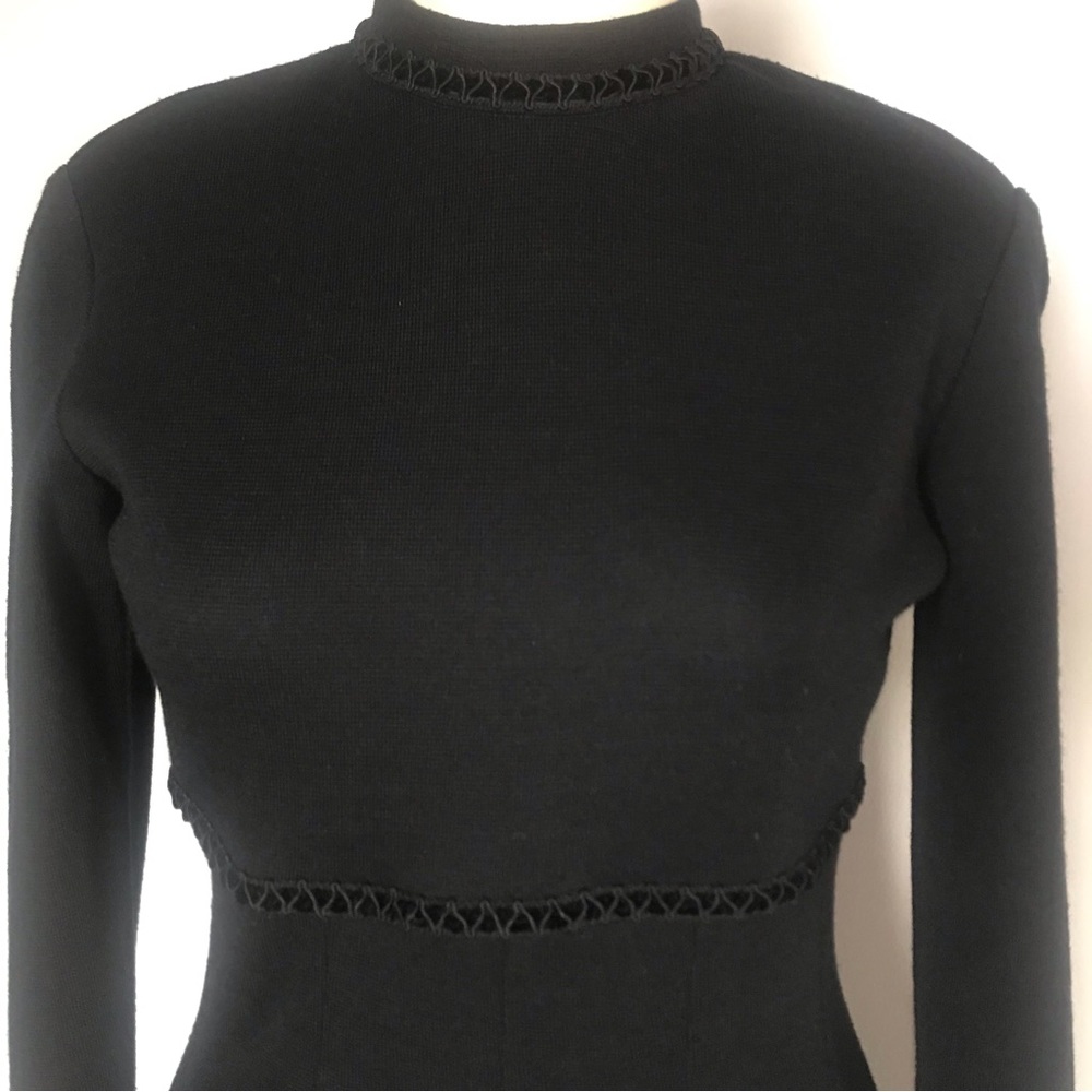 Vintage KC state of mind black long sleeve dress size XS